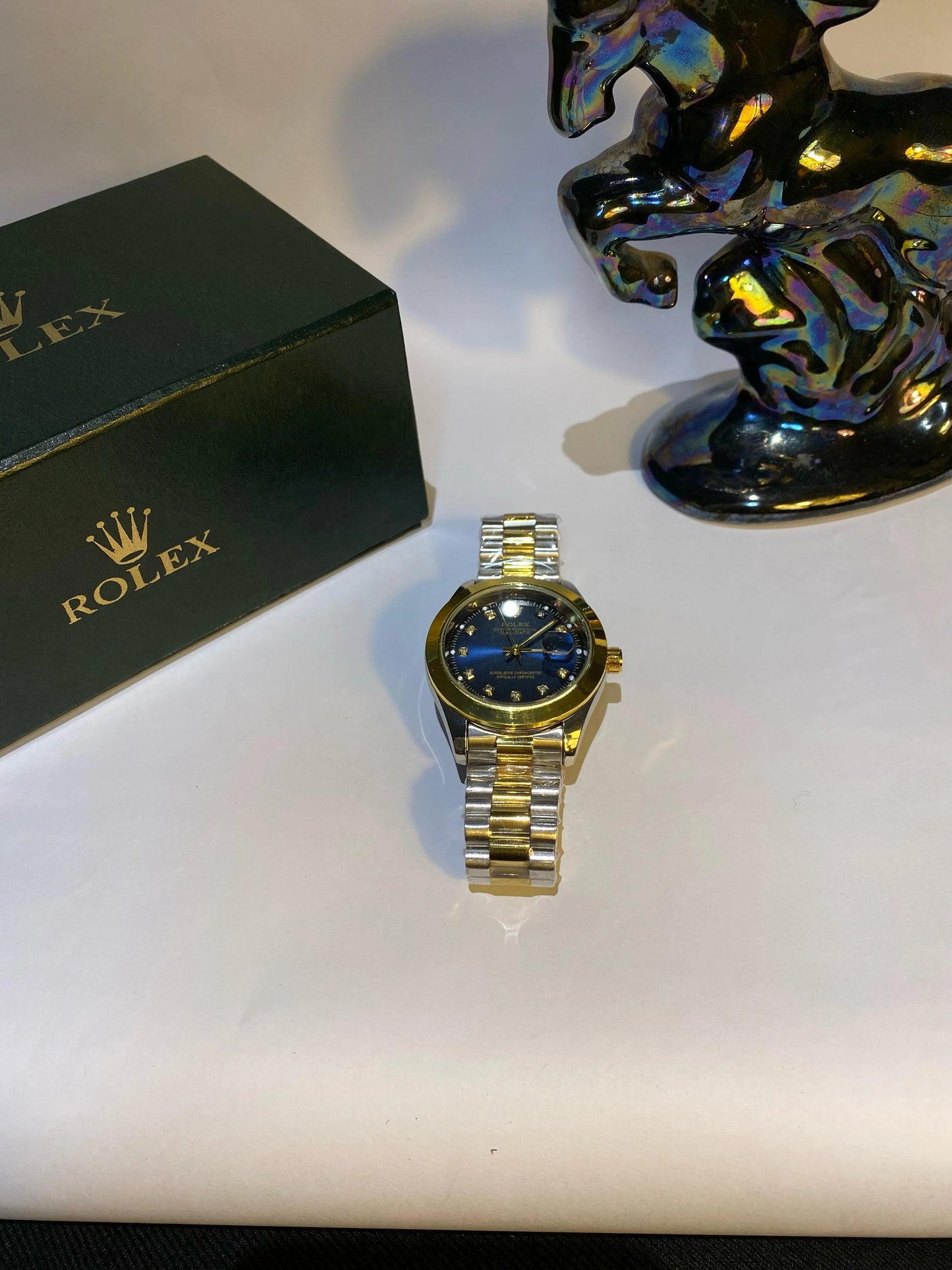 ROLEX - Oyster Date Just 36mm Ref:116233 factory blue chrome dial (Pre-owned