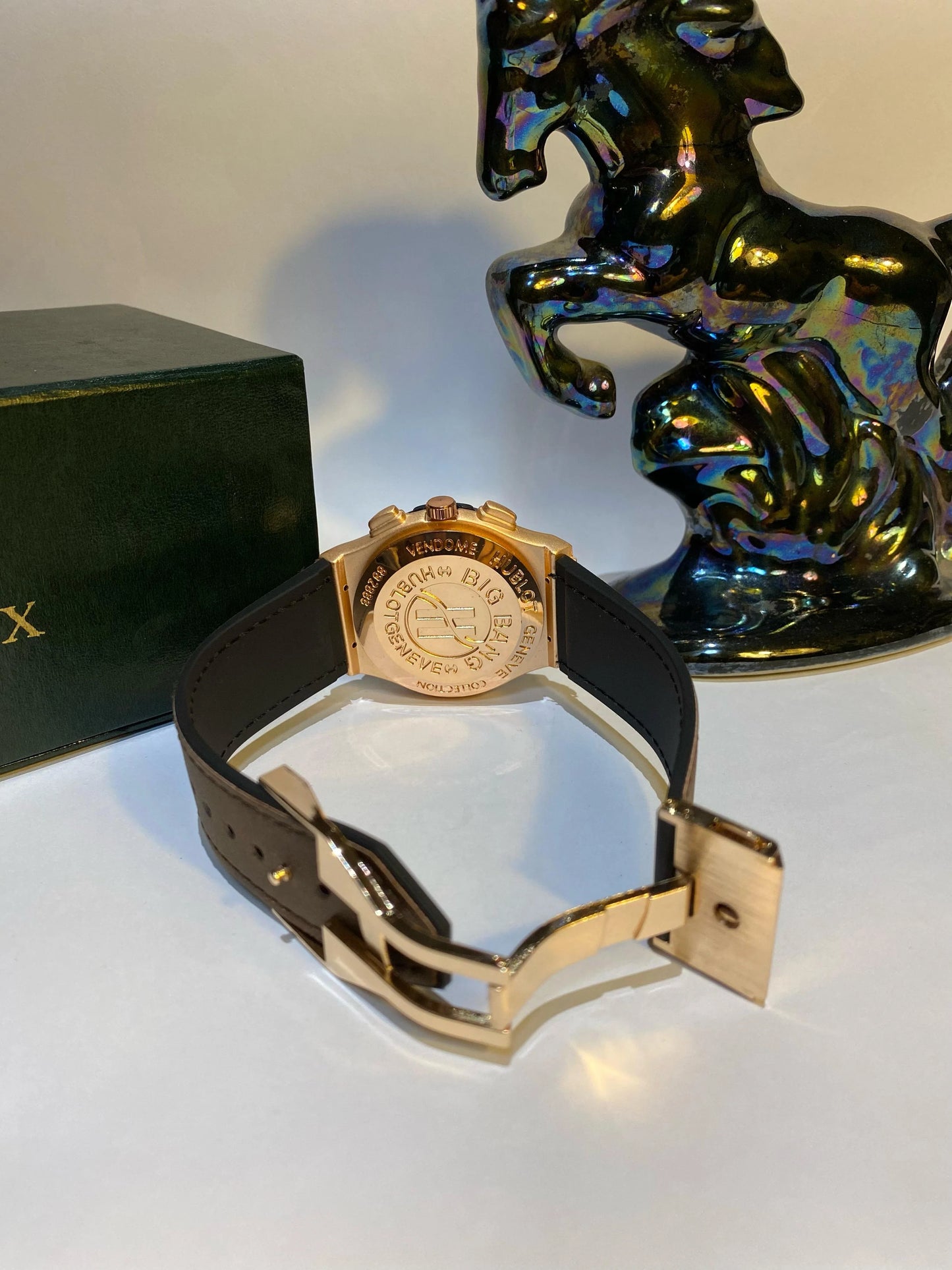 HUBLOT ROSE GOLD Date adjust with premium leather straps