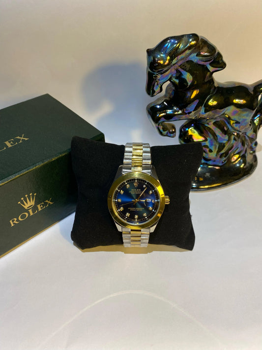 ROLEX - Oyster Date Just 36mm Ref:116233 factory blue chrome dial (Pre-owned